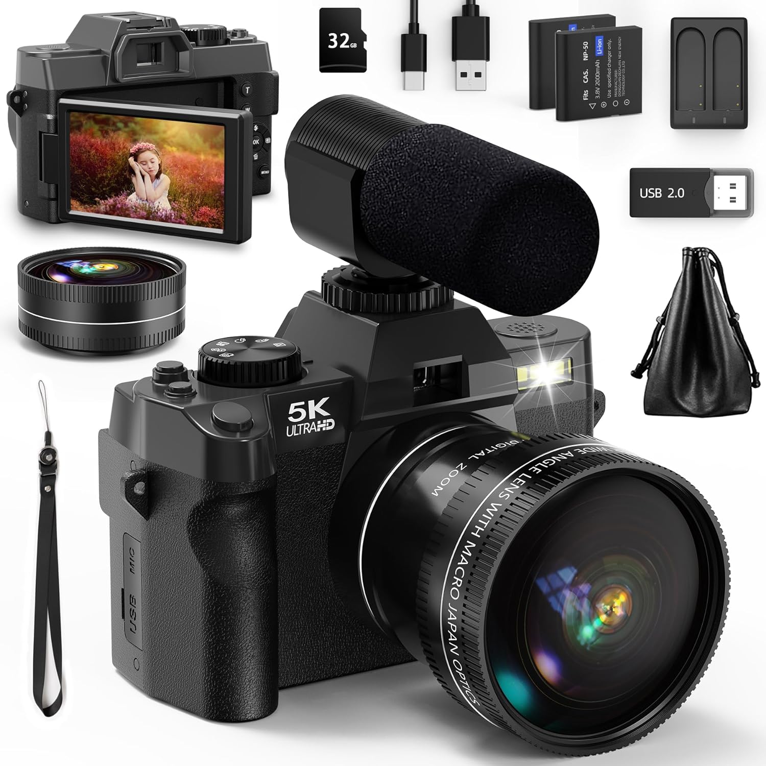 Japanese Lifestyle Images - NBD 5K&48MP Digital Camera with 52mm