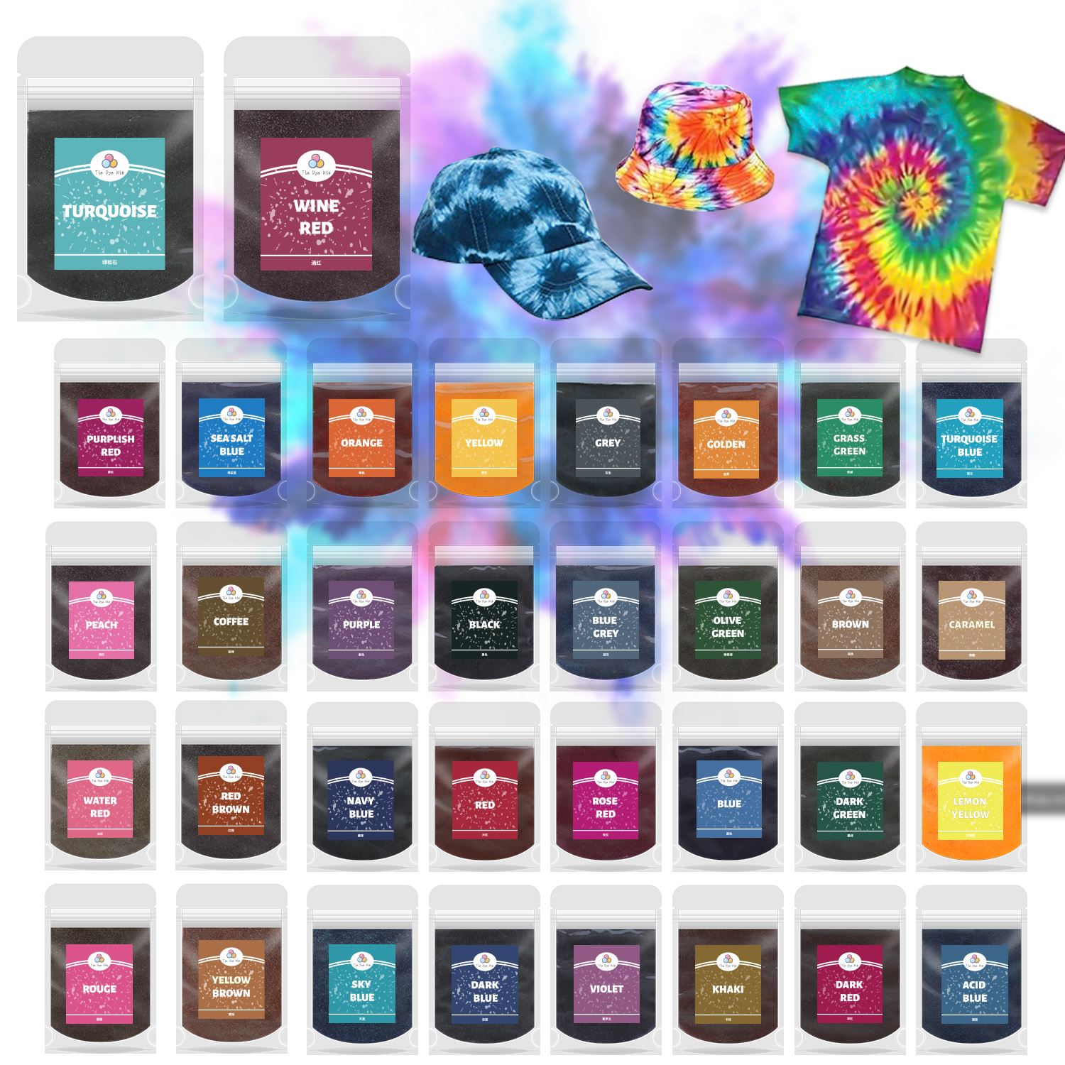 6 Color/Set 10g Fabric Tie Dye - Indigo Dye Kit ulasan dan harga